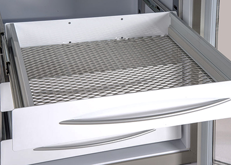 Pull-out aluminum drawer without dividers for model 600 2T-1