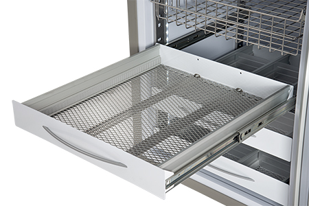 Pull-out aluminum drawer without dividers for model 600 2T-2